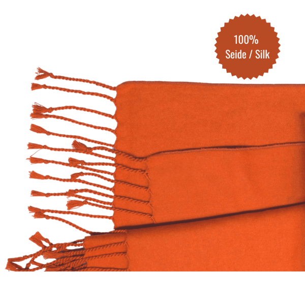 Seidenflanell Stola Orange